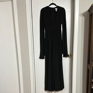 S Rubber DuckyElegant Black Maxi Dress